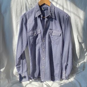 Vintage Wrangler Gingham Button Down Shirt